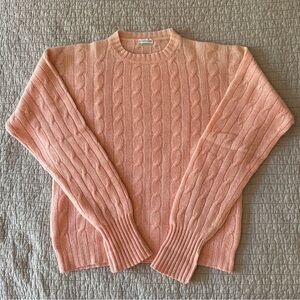 Trillion Palm Beach Cable Knit Sweater in 100% Scottish Cashmere